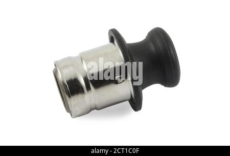 Car cigarette lighter close up isolated on white background Stock Photo
