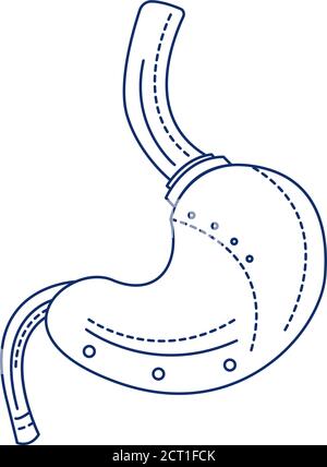 Bio artificial stomach black line icon. High-tech box that physically simulates human digestion. Pictogram for web page, mobile app, promo. UI UX GUI Stock Vector