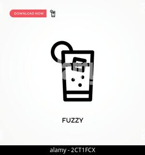 Fuzzy Simple vector icon. Modern, simple flat vector illustration for web site or mobile app Stock Vector