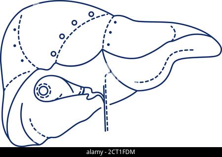 Bio artificial liver black line icon. Supportive device for an individual who is suffering from acute liver failure. Pictogram for web page, mobile Stock Vector
