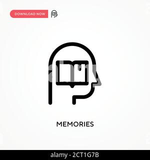 Memories Simple vector icon. Modern, simple flat vector illustration for web site or mobile app Stock Vector