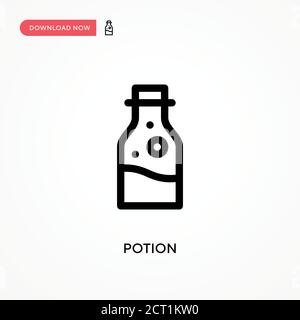 Potion Simple vector icon. Modern, simple flat vector illustration for web site or mobile app Stock Vector