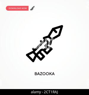 Bazooka Simple vector icon. Modern, simple flat vector illustration for web site or mobile app Stock Vector