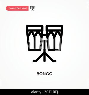 Bongo Simple vector icon. Modern, simple flat vector illustration for web site or mobile app Stock Vector