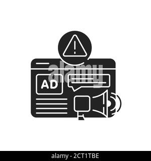 Clickfrog black glyph icon on white background. Network fraud. Illegal action. Pictogram for web page, mobile app, promo. UI UX GUI design element. Stock Vector