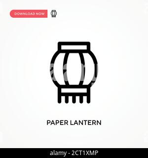 Paper lantern Simple vector icon. Modern, simple flat vector illustration for web site or mobile app Stock Vector