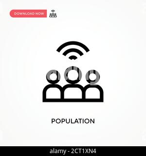 Population Simple vector icon. Modern, simple flat vector illustration for web site or mobile app Stock Vector