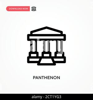Panthenon Simple vector icon. Modern, simple flat vector illustration for web site or mobile app Stock Vector