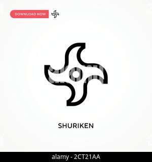 Shuriken Simple vector icon. Modern, simple flat vector illustration for web site or mobile app Stock Vector