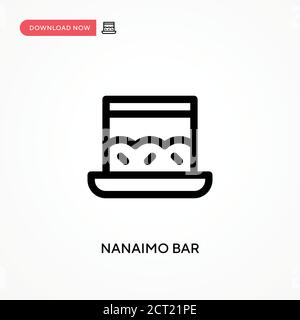Nanaimo bar Simple vector icon. Modern, simple flat vector illustration for web site or mobile app Stock Vector