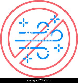 Dust allergy line color icon. Respiratory disease. Sign for web page, mobile app, button, logo. Vector isolated element. Stock Vector