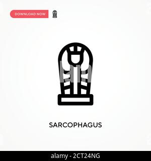 Sarcophagus Simple vector icon. Modern, simple flat vector illustration for web site or mobile app Stock Vector
