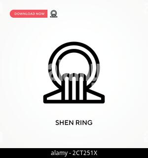 Shen ring Simple vector icon. Modern, simple flat vector illustration for web site or mobile app Stock Vector