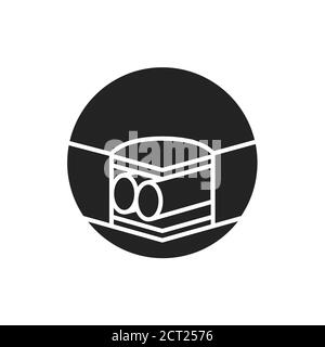 Air mattress system black glyph icon. Effective support surface. Used for the prevention of pressure ulcers. Pictogram for web page, mobile app, promo Stock Vector