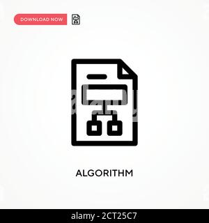 Algorithm Simple vector icon. Modern, simple flat vector illustration for web site or mobile app Stock Vector