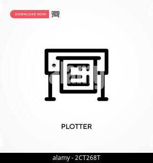 Plotter Simple vector icon. Modern, simple flat vector illustration for web site or mobile app Stock Vector