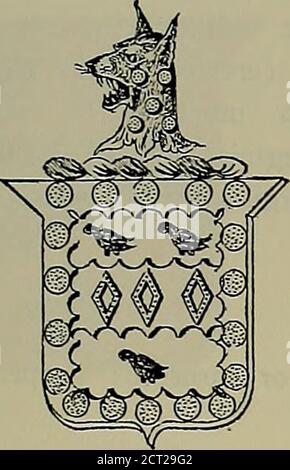 . America heraldica : a compilation of coats of arms, crests and mottoes of prominent American families settled in this country before 1800 . cester, i6ig. Stephen M. Allen : Miles Standish and his Monument at Duxbury, i8ji.Plymouth Colony Records, II., 37.Daviss Landmarks of Plymouth, Mass., 250.Windsors History of Duxbury, Mass., j20.Sir Bernard Burke : The General Armory of England, etc., 1884..The Book of Family Crests, II., 440. StanMsb Captain Myles Standish, the celebrated Pil-grim Father, born in Lancashire {circa 1584),descended from Thurston de Standish (tempo. Ipaine John Paine, the Stock Photo