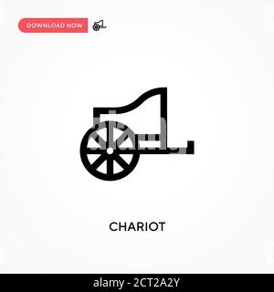 Chariot Simple vector icon. Modern, simple flat vector illustration for web site or mobile app Stock Vector