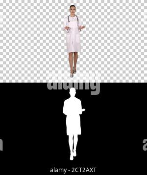 Female therapist consulting, Alpha Channel Stock Photo