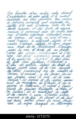 Handwritten unreadable text. Handwriting. Calligraphy. Signature. Letter. Abstract texture background Stock Photo