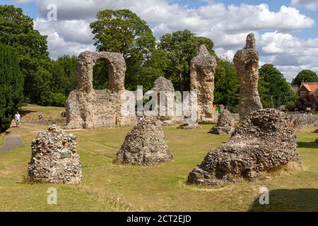 The ruins of Bury St Edmunds Abbey, Suffolk, UK. Stock Photo