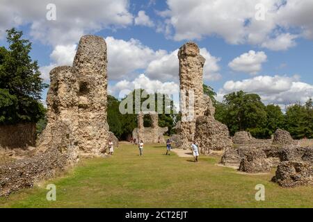 The ruins of Bury St Edmunds Abbey, Suffolk, UK. Stock Photo