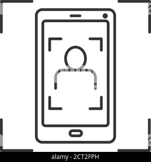 Fingerprint scan provides security access black line icon. Protection and verifying person. Concept of: authorization, dna system, scientific Stock Vector