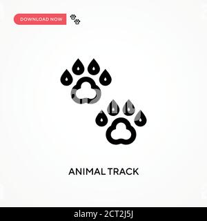Animal track Simple vector icon. Modern, simple flat vector illustration for web site or mobile app Stock Vector