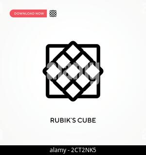 Rubik´s cube Simple vector icon. Modern, simple flat vector illustration for web site or mobile app Stock Vector