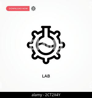 Lab Simple vector icon. Modern, simple flat vector illustration for web site or mobile app Stock Vector