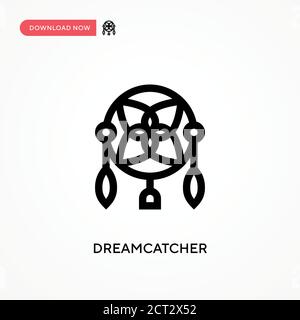 Dreamcatcher Simple vector icon. Modern, simple flat vector illustration for web site or mobile app Stock Vector