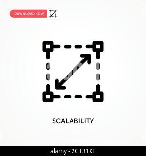 Scalability Simple vector icon. Modern, simple flat vector illustration for web site or mobile app Stock Vector