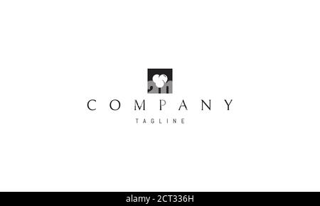 Vector logo on which an abstract image of three balls in a square. Stock Vector