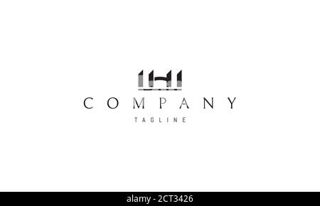 Vector logo on which an abstract image of skyscrapers that look like the letter H. Stock Vector