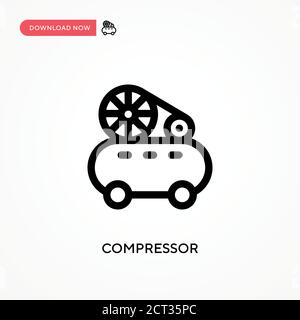 Compressor Simple vector icon. Modern, simple flat vector illustration for web site or mobile app Stock Vector