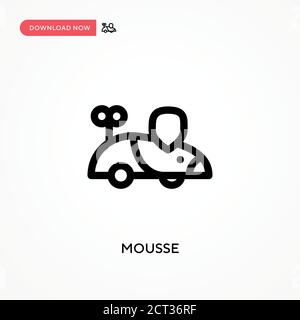 Mousse Simple vector icon. Modern, simple flat vector illustration for web site or mobile app Stock Vector