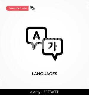 Languages Simple vector icon. Modern, simple flat vector illustration for web site or mobile app Stock Vector