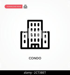 Condo Simple vector icon. Modern, simple flat vector illustration for web site or mobile app Stock Vector