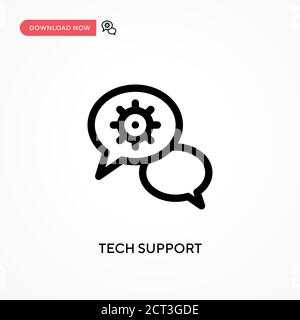 Tech support Simple vector icon. Modern, simple flat vector illustration for web site or mobile app Stock Vector