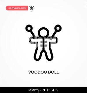 Voodoo doll Simple vector icon. Modern, simple flat vector illustration for web site or mobile app Stock Vector