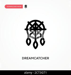 Dreamcatcher Simple vector icon. Modern, simple flat vector illustration for web site or mobile app Stock Vector