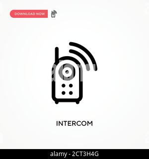 Intercom Simple vector icon. Modern, simple flat vector illustration for web site or mobile app Stock Vector