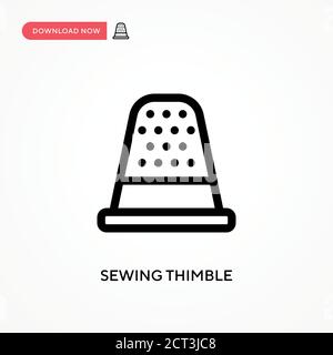 Sewing thimble Simple vector icon. Modern, simple flat vector illustration for web site or mobile app Stock Vector