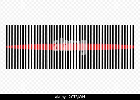 Realistic bar code icon. A modern simple flat barcode. Marketing, the concept of the Internet. Stock Vector
