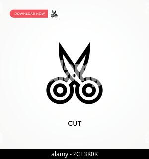 Cut Simple vector icon. Modern, simple flat vector illustration for web site or mobile app Stock Vector