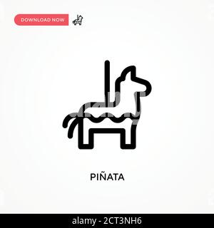 Piñata Simple vector icon. Modern, simple flat vector illustration for web site or mobile app Stock Vector