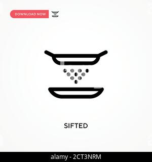 Sifted Simple vector icon. Modern, simple flat vector illustration for web site or mobile app Stock Vector