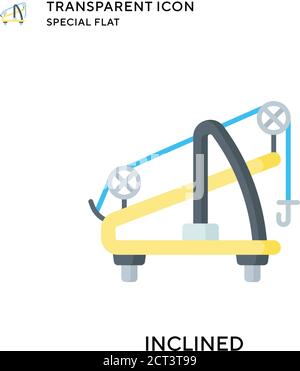 Inclined vector icon. Flat style illustration. EPS 10 vector. Stock Vector