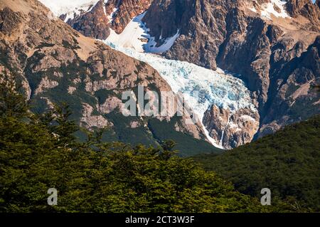 Glaciar Fitz Roy Este o Piedras Blancas, Los Glaciares National Park, El Chalten, Patagonia, Argentina, South America Stock Photo