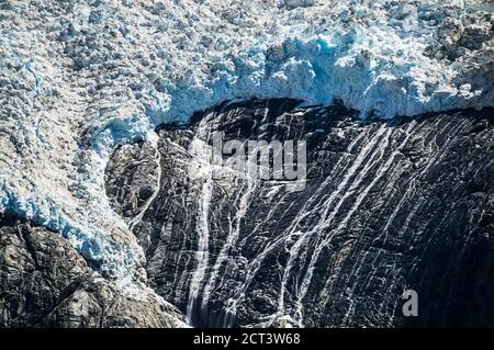 Glaciar Rio Blanco, a glacier in Los Glaciares National Park, El Chalten, Patagonia, Argentina, South America Stock Photo